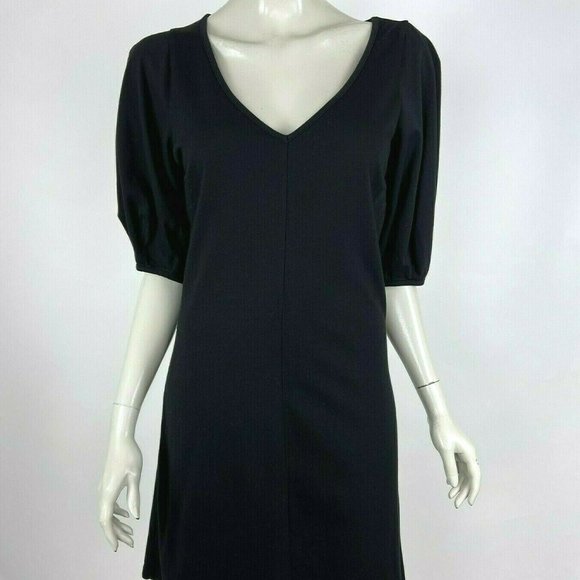 Anthropologie Velvet V-Neck Balloon Sleeve‎ Dress - Picture 7 of 12